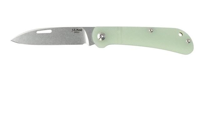 J.E. Made Zulu Jade G10, D2 Slipjoint Pocket Knife 3 J.E. Made Zulu Jade G10, D2 Slipjoint Pocket Knife