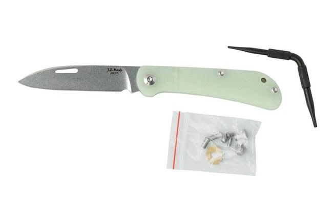 J.E. Made Zulu Jade G10, D2 Slipjoint Pocket Knife 10 J.E. Made Zulu Jade G10, D2 Slipjoint Pocket Knife - Image 8