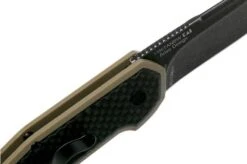 Kershaw Fraxion 1160TANBW Pocket Knife Tan Blackwash, Jens Anso Design 14 Kershaw Fraxion 1160TANBW Pocket Knife Tan Blackwash, Jens Anso Design -Knife Hub Shop KE1160TANBW 06 kershaw