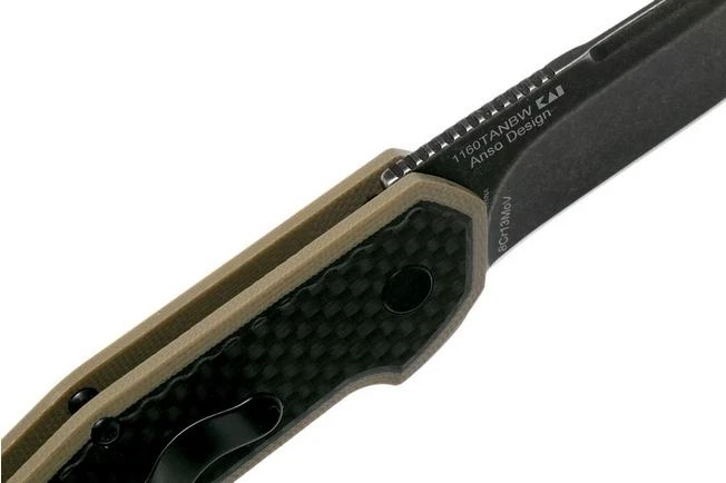 Kershaw Fraxion 1160TANBW Pocket Knife Tan Blackwash, Jens Anso Design 8 Kershaw Fraxion 1160TANBW Pocket Knife Tan Blackwash, Jens Anso Design - Image 6