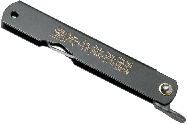 Higonokami Pocket Knife 7.3 Cm HIGOCB, Blue Paper Steel, Matte Black Steel 6 Higonokami Pocket Knife 7.3 Cm HIGOCB, Blue Paper Steel, Matte Black Steel - Image 4