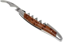 Forge De Laguiole SOM1THBRI, Polished Sommelier Knife, Thuya-wood -Knife Hub Shop LASOM1THBRI 03 forge de laguiole kelnersmes lasom1thbri 03