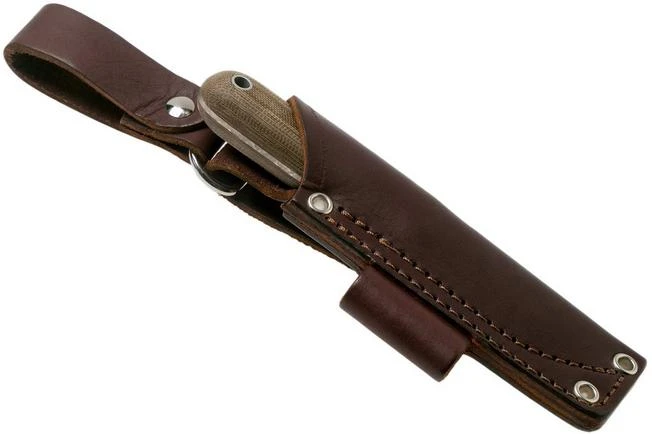 LT Wright Bushbaby HC, 1075, Matte Green Micarta, Leather Sheath, Bushcraft Knife 8 LT Wright Bushbaby HC, 1075, Matte Green Micarta, Leather Sheath, Bushcraft Knife - Image 6