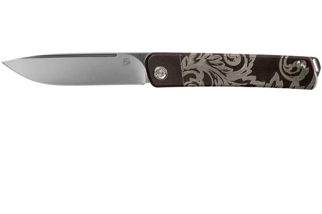 Medford Gentleman Jack S35VN, Tumbled Blade, Violet Filigree Handle, Silver Hardware Pocket Knife 3 Medford Gentleman Jack S35VN, Tumbled Blade, Violet Filigree Handle, Silver Hardware Pocket Knife