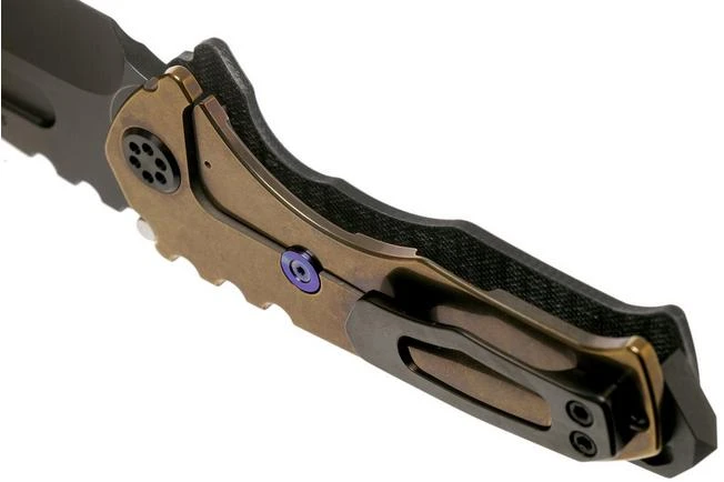 Medford Praetorian Genesis G S35VN, PVD Droppoint Blade, Black G10 Handle, PVD Hardware Pocket Knife 7 Medford Praetorian Genesis G S35VN, PVD Droppoint Blade, Black G10 Handle, PVD Hardware Pocket Knife - Image 5