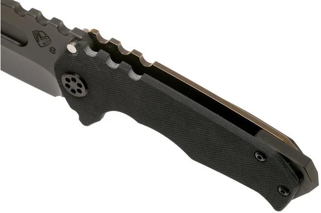 Medford Praetorian Genesis G S35VN, PVD Droppoint Blade, Black G10 Handle, PVD Hardware Pocket Knife 9 Medford Praetorian Genesis G S35VN, PVD Droppoint Blade, Black G10 Handle, PVD Hardware Pocket Knife - Image 7