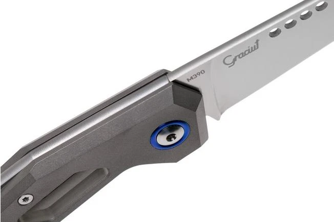 MKM Edge EG-T Sandblasted Titanium Pocket Knife, Graciut Design 8 MKM Edge EG-T Sandblasted Titanium Pocket Knife, Graciut Design - Image 6