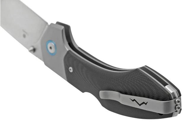 MKM Hero Stonewashed, Black G10, Titanium Bolsters, Pocket Knife 6 MKM Hero Stonewashed, Black G10, Titanium Bolsters, Pocket Knife - Image 4