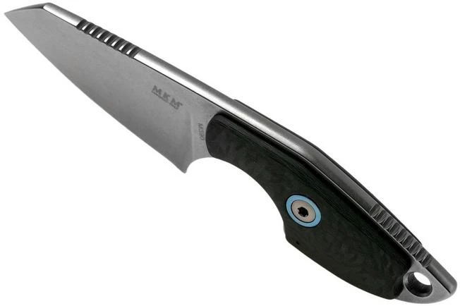 MKM Mikro 2 Wharncliffe, Stonewashed Carbon Fibre Neck Knife, Jesper Voxnaes Design 6 MKM Mikro 2 Wharncliffe, Stonewashed Carbon Fibre Neck Knife, Jesper Voxnaes Design - Image 4