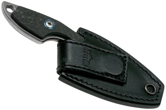 MKM Mikro 2 Wharncliffe, Stonewashed Carbon Fibre Neck Knife, Jesper Voxnaes Design 7 MKM Mikro 2 Wharncliffe, Stonewashed Carbon Fibre Neck Knife, Jesper Voxnaes Design - Image 5