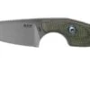 MKM Mikro 2 Wharncliffe, Stonewashed Green Canvas Micarta Neck Knife, Jesper Voxnaes Design