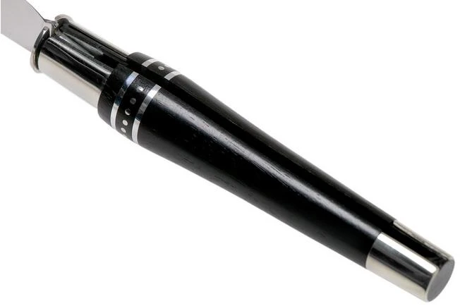 Nontron No. 25 Nickel Silver Turning Ferrule, Marquetry Ebony Aluminium, Double Ferrule NN25DVEBALU Pocket Knife 7 Nontron No. 25 Nickel Silver Turning Ferrule, Marquetry Ebony Aluminium, Double Ferrule NN25DVEBALU Pocket Knife - Image 5