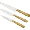 Nontron Traditional Set Of 3 Kitchen Knives, T3OFRBU 3-piece Knife Set