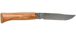 Opinel Pocket Knife No. 8 Luxury Range With Leather Sheath, Olive Wood 14 Opinel Pocket Knife No. 8 Luxury Range With Leather Sheath, Olive Wood -Knife Hub Shop OP001004 02 opinel v201903