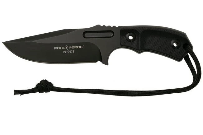 Pohl Force Compact One Black 6022 Fixed Knife, Dietmar Pohl Design 3 Pohl Force Compact One Black 6022 Fixed Knife, Dietmar Pohl Design