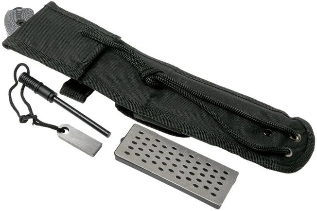 Schrade Frontier 5" Fixed Blade SCHF51M Micarta, 1095 Carbon Steel, Fixed Knife With Sharpening Stone & Firesteel 10 Schrade Frontier 5" Fixed Blade SCHF51M Micarta, 1095 Carbon Steel, Fixed Knife With Sharpening Stone & Firesteel - Image 8