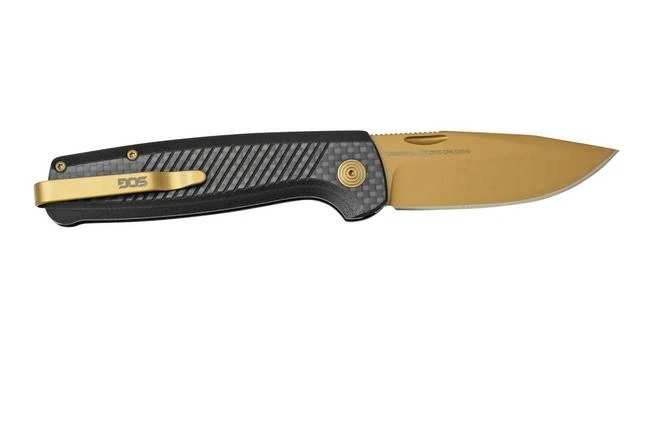 SOG Terminus SJ LTE Carbon Gold TM1007-BX Slipjoint Pocket Knife 4 SOG Terminus SJ LTE Carbon Gold TM1007-BX Slipjoint Pocket Knife - Image 2