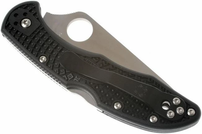 Spyderco Delica 4 C11PSBK Partly Serrated Pocket Knife 5 Spyderco Delica 4 C11PSBK Partly Serrated Pocket Knife - Image 3