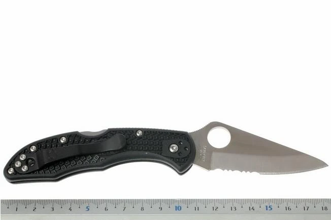 Spyderco Delica 4 C11PSBK Partly Serrated Pocket Knife 7 Spyderco Delica 4 C11PSBK Partly Serrated Pocket Knife - Image 5