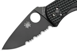 Spyderco Persistence Lightweight Black C136PSBBK FRN Partially Serrated Pocket Knife 11 Spyderco Persistence Lightweight Black C136PSBBK FRN Partially Serrated Pocket Knife -Knife Hub Shop SPC136PSBBK 03 spyderco