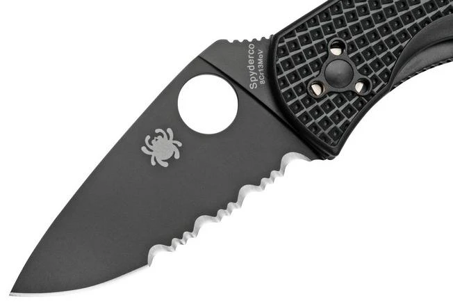 Spyderco Persistence Lightweight Black C136PSBBK FRN Partially Serrated Pocket Knife 5 Spyderco Persistence Lightweight Black C136PSBBK FRN Partially Serrated Pocket Knife - Image 3