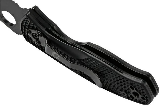 Spyderco Persistence Lightweight Black C136PSBBK FRN Partially Serrated Pocket Knife 7 Spyderco Persistence Lightweight Black C136PSBBK FRN Partially Serrated Pocket Knife - Image 5