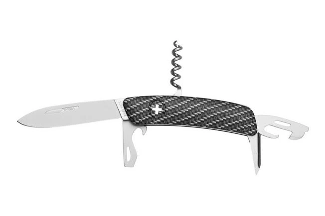Swiza D03 Swiss Pocket Knife, Carbon Fibre Print 3 Swiza D03 Swiss Pocket Knife, Carbon Fibre Print