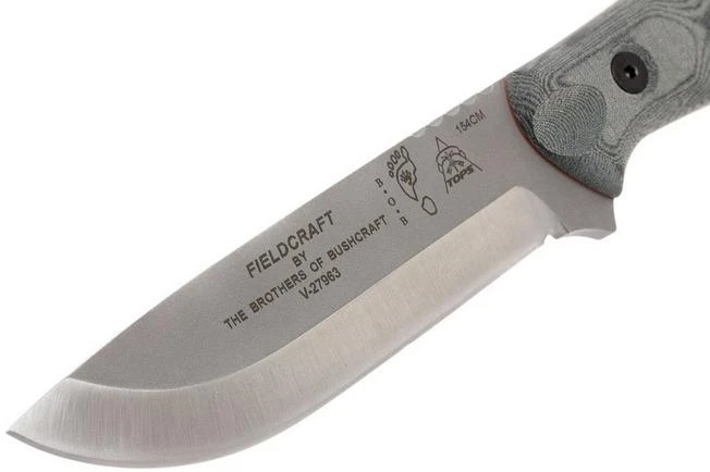 TOPS Knives B.O.B. Fieldcraft 154CM Grey/Black Micarta BROS-154-BLM 5 TOPS Knives B.O.B. Fieldcraft 154CM Grey/Black Micarta BROS-154-BLM - Image 3
