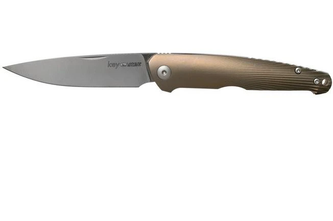 Viper Key V5976D3BR Milled Bronze Titanium Pocket Knife, Jesper Voxnaes Design 3 Viper Key V5976D3BR Milled Bronze Titanium Pocket Knife, Jesper Voxnaes Design
