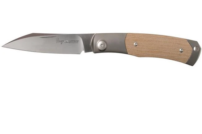 Viper Hug 2 V5994CN Natural Canvas Micarta Pocket Knife, Sacha Thiel Design 3 Viper Hug 2 V5994CN Natural Canvas Micarta Pocket Knife, Sacha Thiel Design