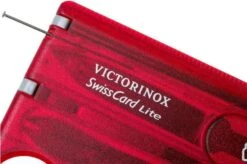 Victorinox SwissCard Lite Translucent Red 0.7300.T -Knife Hub Shop VT0 7300 T 03 victorinox