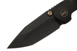 WE Knife Trogon WE22002B-2 Black Titanium, Black Stonewashed CPM 20CV Pocket Knife -Knife Hub Shop WKWE22002B 2 03 weknife