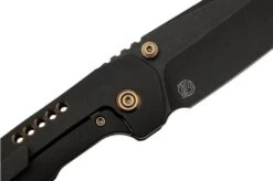 WE Knife Trogon WE22002B-2 Black Titanium, Black Stonewashed CPM 20CV Pocket Knife -Knife Hub Shop WKWE22002B 2 05 weknife