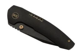 WE Knife Trogon WE22002B-2 Black Titanium, Black Stonewashed CPM 20CV Pocket Knife -Knife Hub Shop WKWE22002B 2 06 weknife