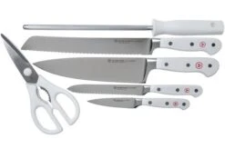 Wüsthof Classic Knife Set 6-pieces White "bread Knife Version" With Slim Knife Block -Knife Hub Shop WU1090270602 04 wusthof v202104