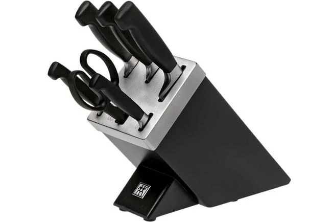 Zwilling J.A. Henckels Four Star SharpBlock 35145-007, 7-piece Knife Block Black Ash Wood 3 Zwilling J.A. Henckels Four Star SharpBlock 35145-007, 7-piece Knife Block Black Ash Wood