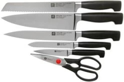 Zwilling J.A. Henckels Four Star SharpBlock 35145-007, 7-piece Knife Block Black Ash Wood 18 Zwilling J.A. Henckels Four Star SharpBlock 35145-007, 7-piece Knife Block Black Ash Wood -Knife Hub Shop ZW35145 007 07 zwilling